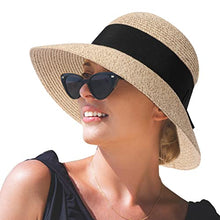 Load image into Gallery viewer, Comhats- Straw Beach Sun Hat - J and p hats