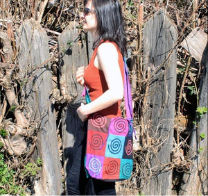 Sling Bags Cotton Patch - Spiral Pattern - J and p hats Sling Bags Cotton Patch - Spiral Pattern